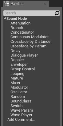 Sound node list