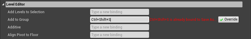 Key Bindings - Override