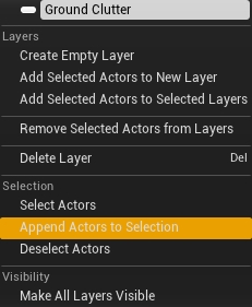 Select Actors menu option
