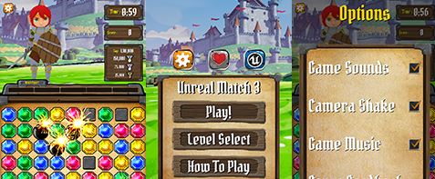 创建 Unreal Match 3 的 UI